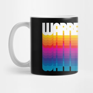 Retro Warren Proud Name Personalized Gift Rainbow Style Mug